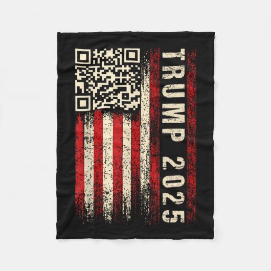 Funny Qr Donald Trump tanzt 4745 Code Video Fleecedecke (Vorderseite)