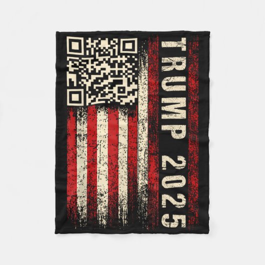 Funny Qr Donald Trump tanzt 4745 Code Video Fleecedecke (Vorderseite)