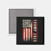 Funny Qr Donald Trump tanzt 4745 Code Video Magnet (Vorderseite/Rückseite)