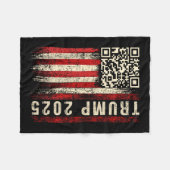 Funny Qr Donald Trump tanzt 47_45 Code Video Fleecedecke (Vorderseite (Horizontal))