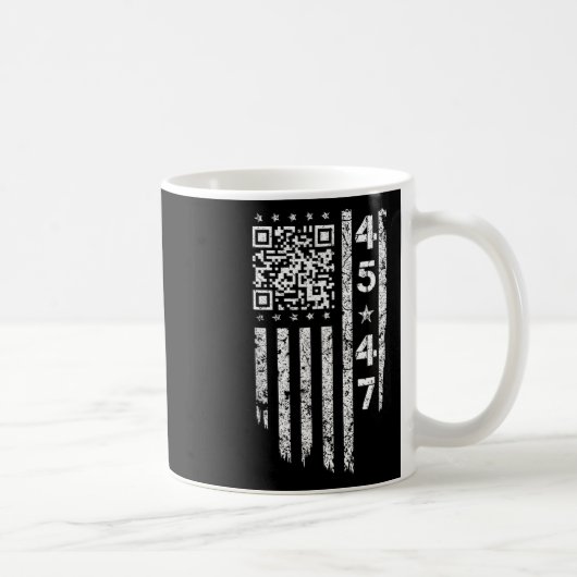 Funny Qr ist der Back President Trump Code Kaffeetasse (Rechts)