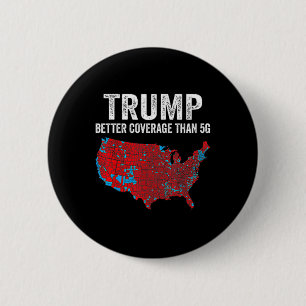 Funny Qr Präsident Trump 4547 (auf der Rückseite) Button