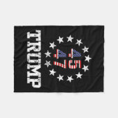 Funny Qr Präsident Trump 4547 Trump Tanzcode 2 Fleecedecke (Vorderseite (Horizontal))