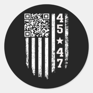 Funny Qr Präsident Trump 4547 Trump Tanzcode Runder Aufkleber