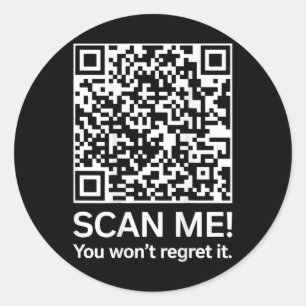 Funny Qr Präsident Trump 4547 Trump Tanzcode ( Runder Aufkleber