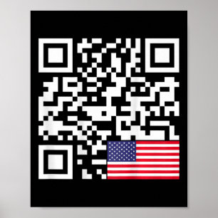 Funny Qr Präsident Trump 4547 Trump tanzt uns Fla Poster