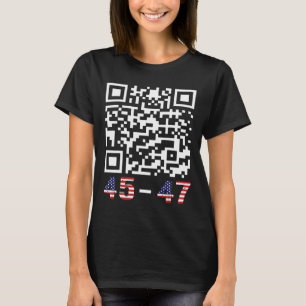 Funny Qr Präsident Trump 45 47 T-Shirt Trump Danci