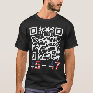 Funny Qr Präsident Trump 45 47 T-Shirt Trump Danci