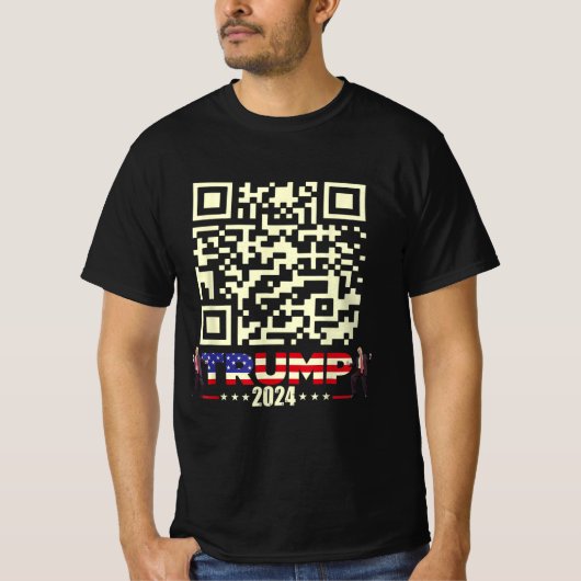 Funny QR Präsident Trump 45/47 Trump Tanzcode T-Shirt (Vorderseite)