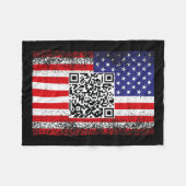 Funny Qr Präsident Trump Code Dance Fleecedecke (Vorderseite (Horizontal))