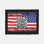 Funny Qr Präsident Trump Code Dance Fleecedecke (Vorderseite (Horizontal))