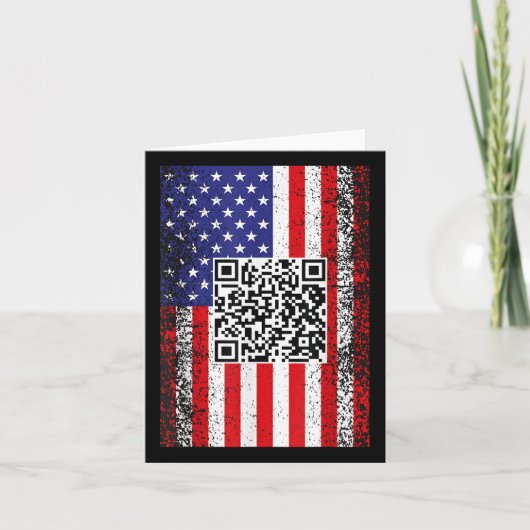 Funny Qr Präsident Trump Code Dance Karte (Vorderseite)