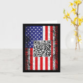 Funny Qr Präsident Trump Code Dance Karte (Gelbe Blume)
