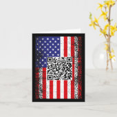 Funny Qr Präsident Trump Code Dance Karte (Gelbe Blume)