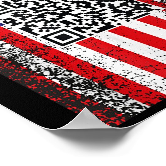 Funny Qr Präsident Trump Code Dance Poster (Ecke)