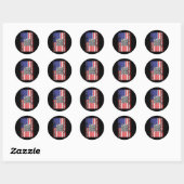 Funny Qr Präsident Trump Code Dance Runder Aufkleber (Blatt)