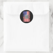 Funny Qr Präsident Trump Code Dance Runder Aufkleber (Tasche)