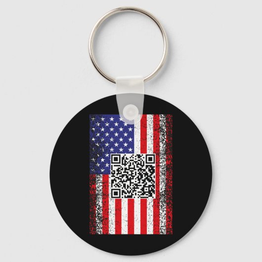Funny Qr Präsident Trump Code Dance Schlüsselanhänger (Vorderseite)