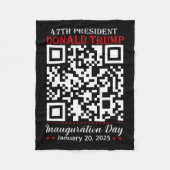 Funny Qr Präsident Trump Dance Code Einweihung D Fleecedecke (Vorderseite)