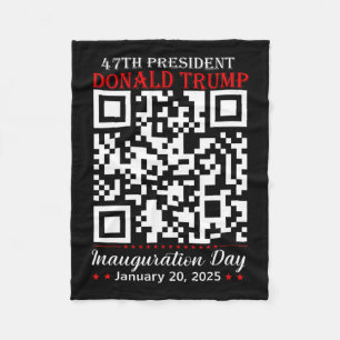 Funny Qr Präsident Trump Dance Code Einweihung D Fleecedecke