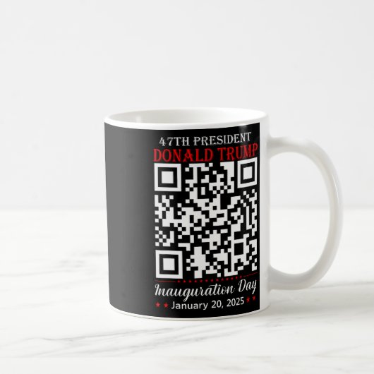 Funny Qr Präsident Trump Dance Code Einweihung D Kaffeetasse (Rechts)