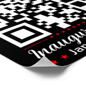 Funny Qr Präsident Trump Dance Code Einweihung D Poster (Ecke)