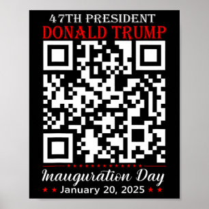 Funny Qr Präsident Trump Dance Code Einweihung D Poster