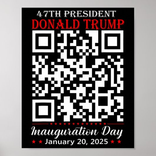 Funny Qr Präsident Trump Dance Code Einweihung D Poster (Vorne)