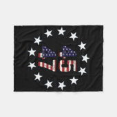 Funny Qr Präsident Trump Tance Code 1 Fleecedecke (Vorderseite (Horizontal))