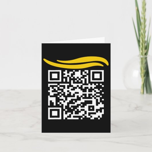 Funny Qr Präsident Trump Tance Code 1 Karte (Vorderseite)