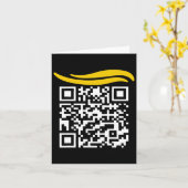 Funny Qr Präsident Trump Tance Code 1 Karte (Gelbe Blume)