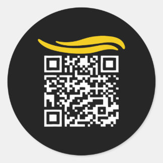 Funny Qr Präsident Trump Tance Code 1 Runder Aufkleber