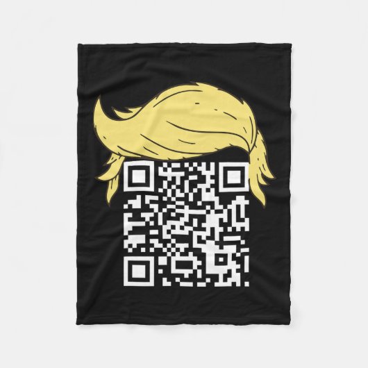 Funny Qr Präsident Trump Tance Code 2 Fleecedecke (Vorderseite)