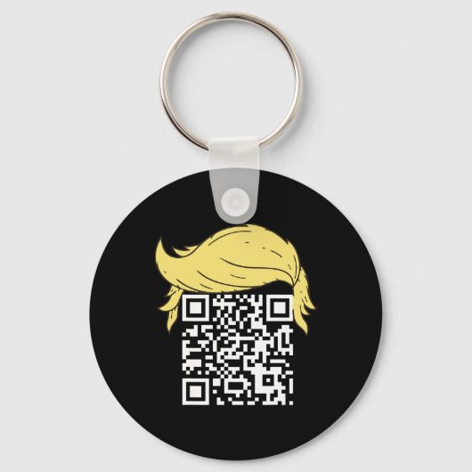 Funny Qr Präsident Trump Tance Code 2 Schlüsselanhänger (Vorderseite)