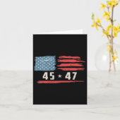 Funny Qr Präsident Trump Tance Code 2 Seite Karte (Gelbe Blume)