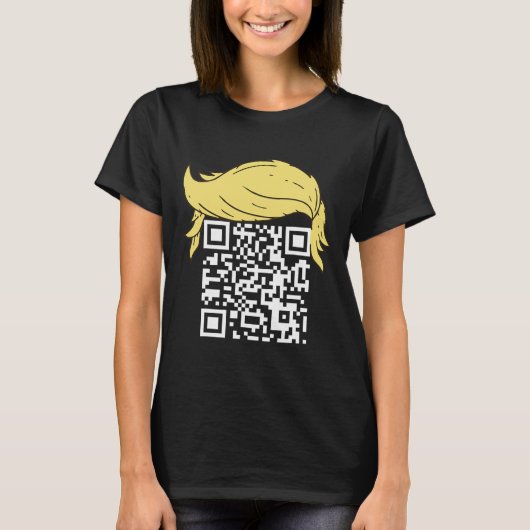 Funny Qr Präsident Trump Tance Code 2 T-Shirt (Vorderseite)