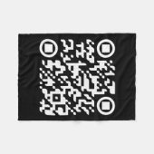 Funny Qr Präsident Trump Tance Code 3 Fleecedecke (Vorderseite (Horizontal))