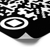 Funny Qr Präsident Trump Tance Code 3 Poster (Ecke)
