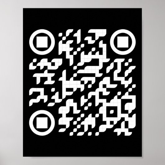 Funny Qr Präsident Trump Tance Code 3 Poster (Vorne)