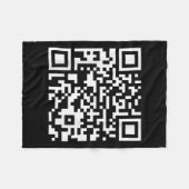 Funny Qr Präsident Trump Tance Code (auf Byck) Fleecedecke (Vorderseite (Horizontal))
