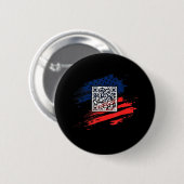 Funny Qr Präsident Trump Tance Code Button (Vorne & Hinten)