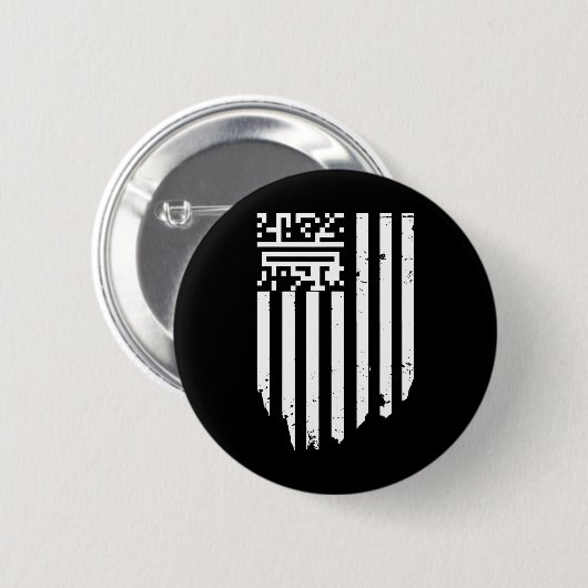 Funny Qr Präsident Trump Tance Code Button (Vorne & Hinten)