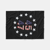 Funny Qr Präsident Trump Tance Code Fleecedecke (Vorderseite (Horizontal))