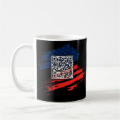 Funny Qr Präsident Trump Tance Code Kaffeetasse (Links)