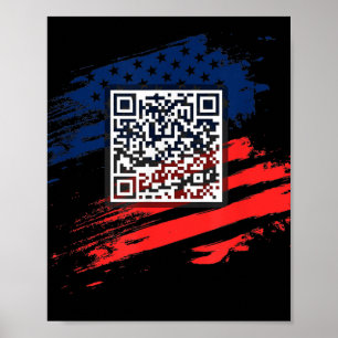 Funny Qr Präsident Trump Tance Code Poster