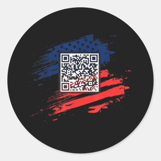 Funny Qr Präsident Trump Tance Code Runder Aufkleber (Vorderseite)