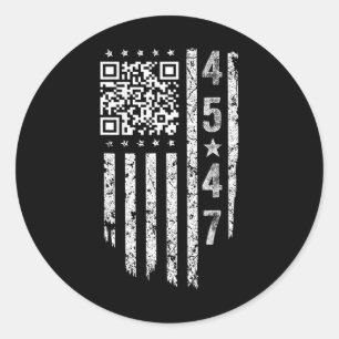 Funny Qr Präsident Trump Tance Code Runder Aufkleber