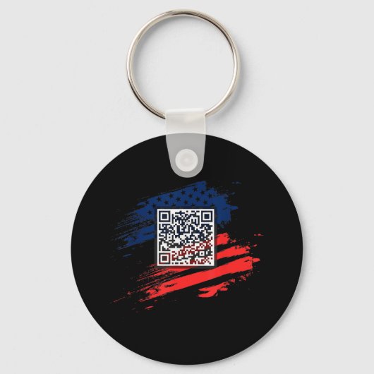 Funny Qr Präsident Trump Tance Code Schlüsselanhänger (Vorderseite)