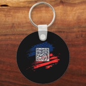 Funny Qr Präsident Trump Tance Code Schlüsselanhänger (Vorderseite)