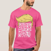 Funny Qr Präsident Trump Tance Code T-Shirt (Vorderseite)